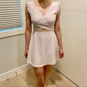 Dynamite Pale Pink Peekaboo Mini Dress Size Small